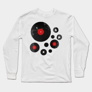 Crazy for Vinyl Records - Music DJ! Vintage Retro Long Sleeve T-Shirt